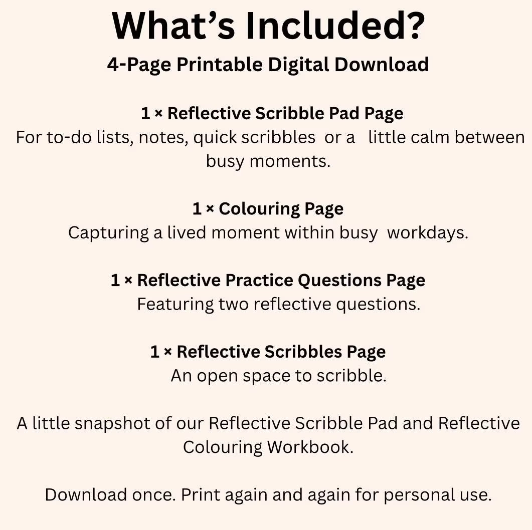 Reflective Scribble Snapshot | 4-Page Printable Digital Download